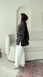 Parıltı Gömlek - Kahve - Görsel 4