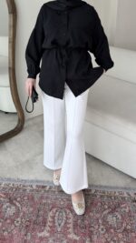 Nara Jakarlı Gömlek - Siyah - Görsel 5