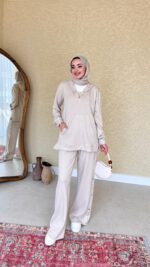 Lisa Oyşo Takım - Bej - Görsel 5