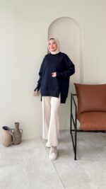 Efin Kesimli Sweat - Lacivert - Görsel 2