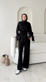 Vena Bağlamalı Oyşo Takım - Siyah