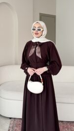 Sibil Fularlı Takım - Mürdüm - Görsel 2