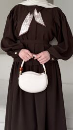 Sibil Fularlı Takım - Kahve - Görsel 6