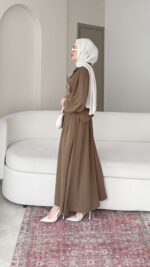 Sibil Fularlı Takım - Camel - Görsel 6