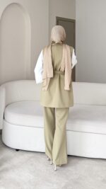 Penta Blazer Yelekli Takım – Yeşil - Görsel 3