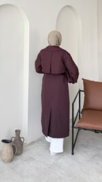 Kığıl Trenç – Bordo - Görsel 4